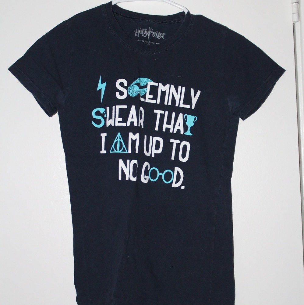 Blue harry potter fan shirt